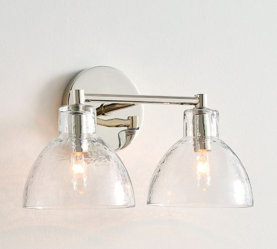 Bridget Recycled Glass Double Sconce (14") | Pottery Barn (US)