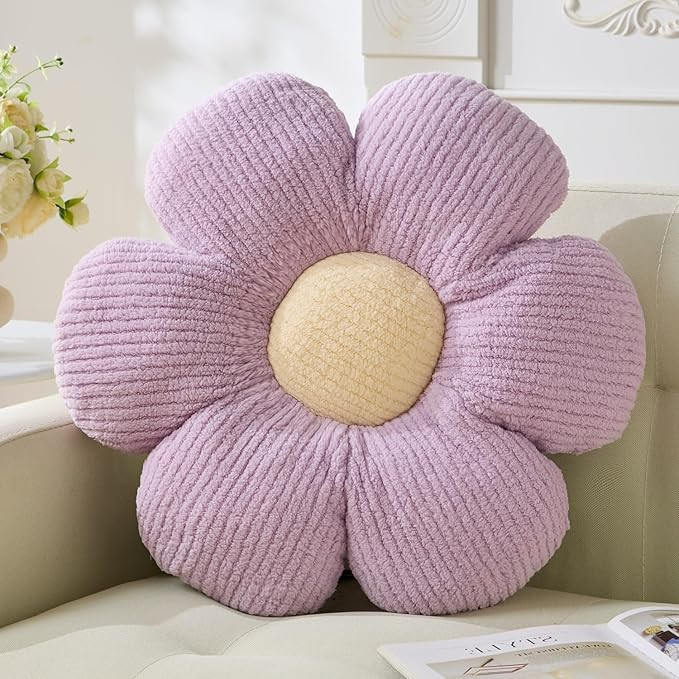 Flower Pillow, Cute Daisy Pillow Flower Shaped Throw Pillow Cushion Seating 15.75" Floor Home Dec... | Amazon (US)