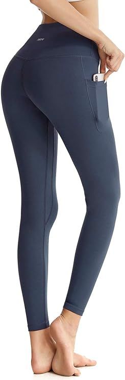 FETY Women's Workout Leggings with Pockets High Waist Full-Length Yoga Pants Tummy Control 4 Way ... | Amazon (US)