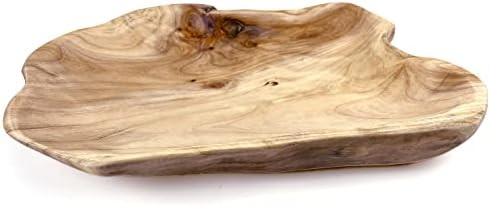 EWIEGEER Wooden Fruit Snack Candy Hand-Carved Dish Natural Handmade Wood Serving Tray Root Carved Fr | Amazon (US)