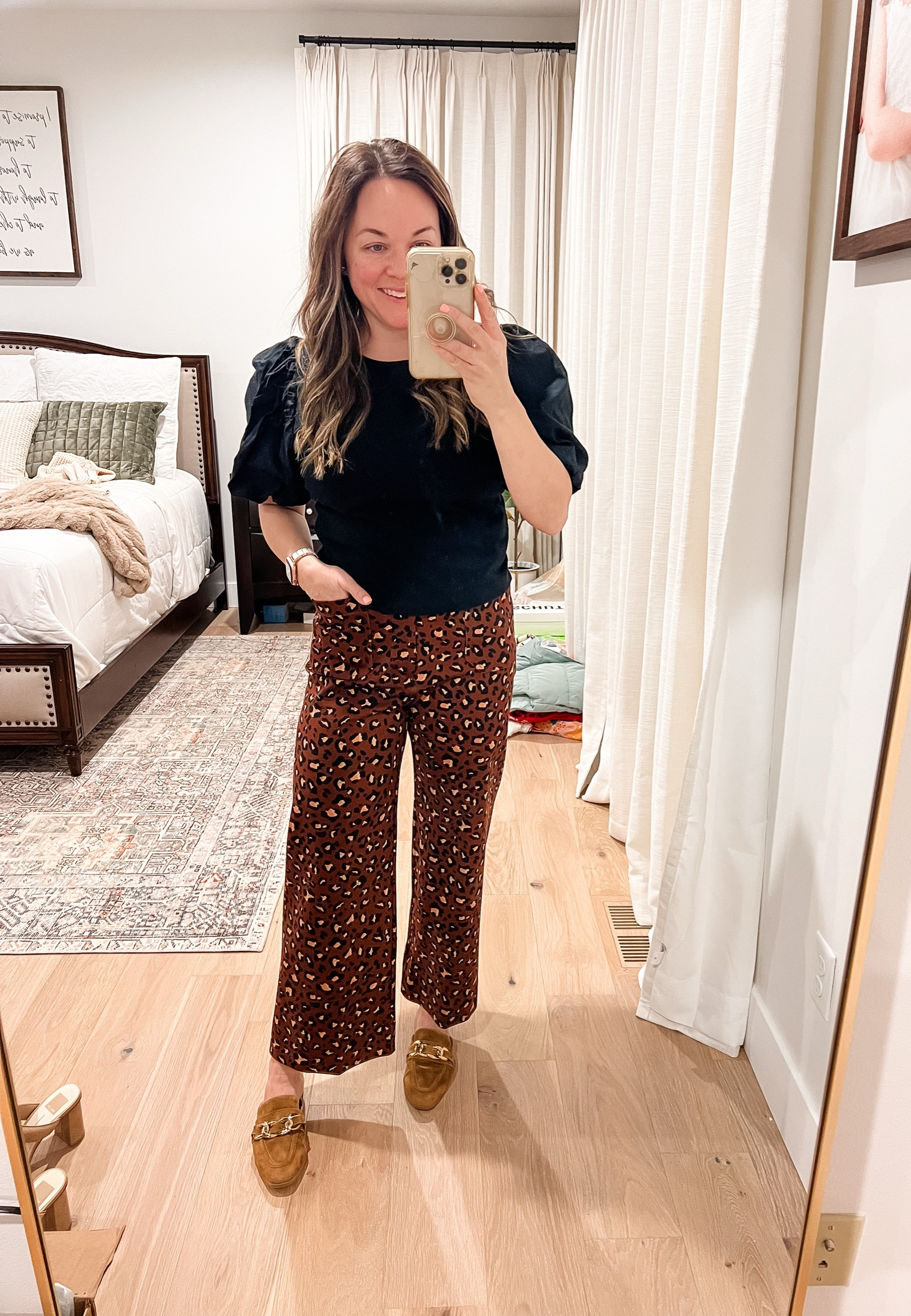 These leopard wide leg crop pants are EVERYTHING! From Anthropologie by Maeve and I’m wearing my normal size 27. High rise with pockets and $50 off. 

#LTKSaleAlert #LTKFindsUnder100