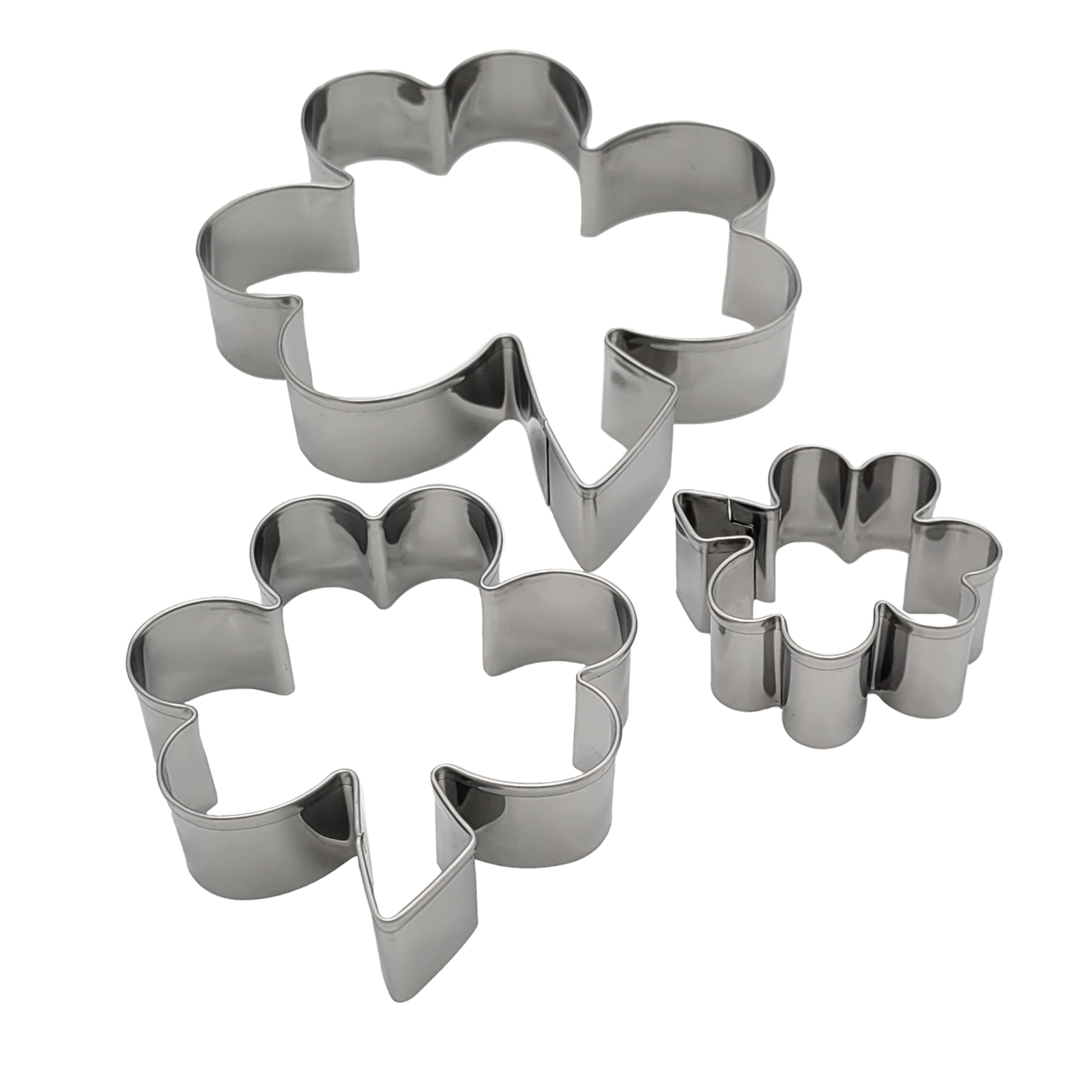 St. Patrick's Cookie Cutters Stainless Steel, Three Clove Shaped (3-Pack) | Amazon (US)
