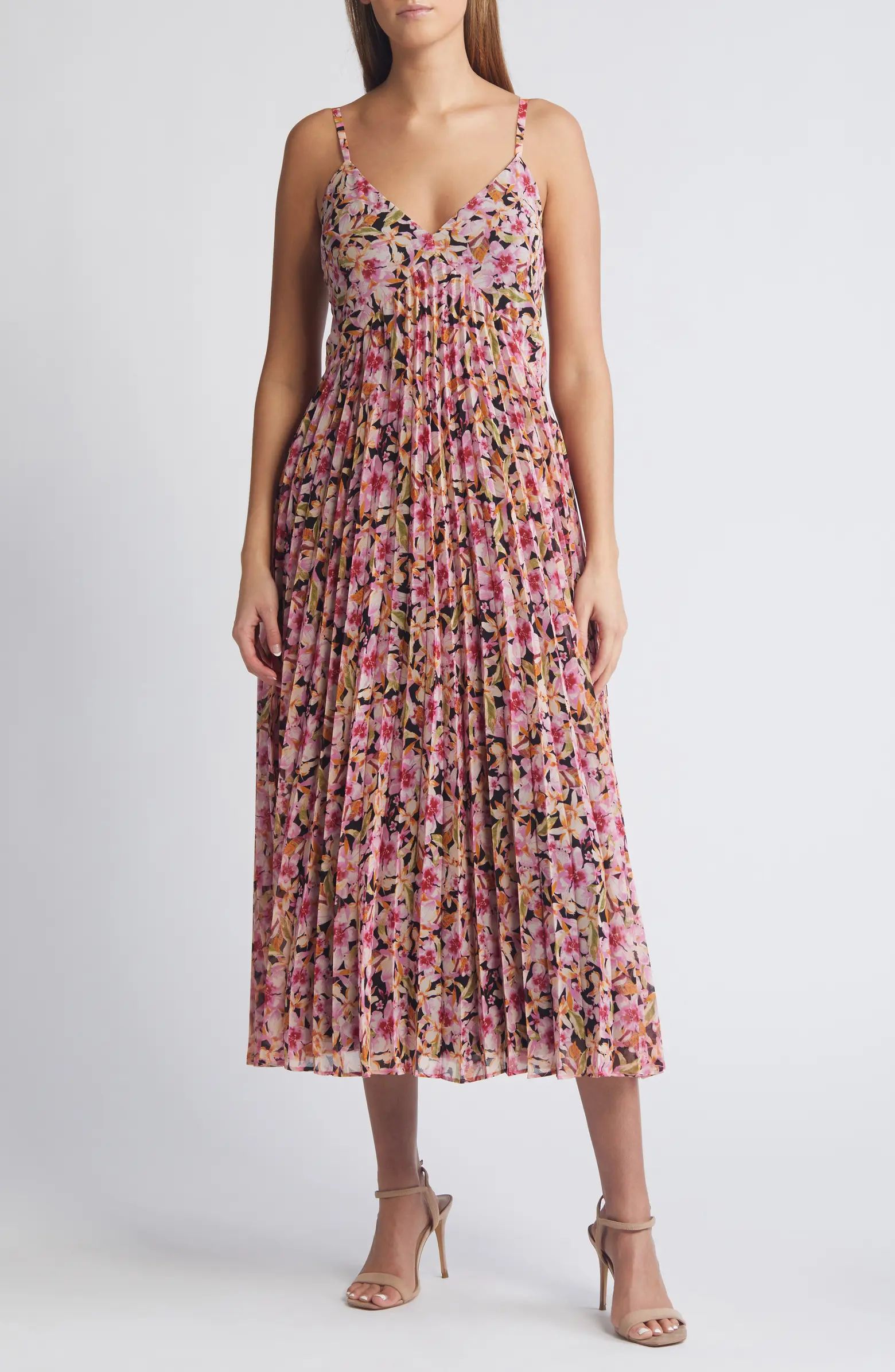 Floral Pleated Sundress | Nordstrom
