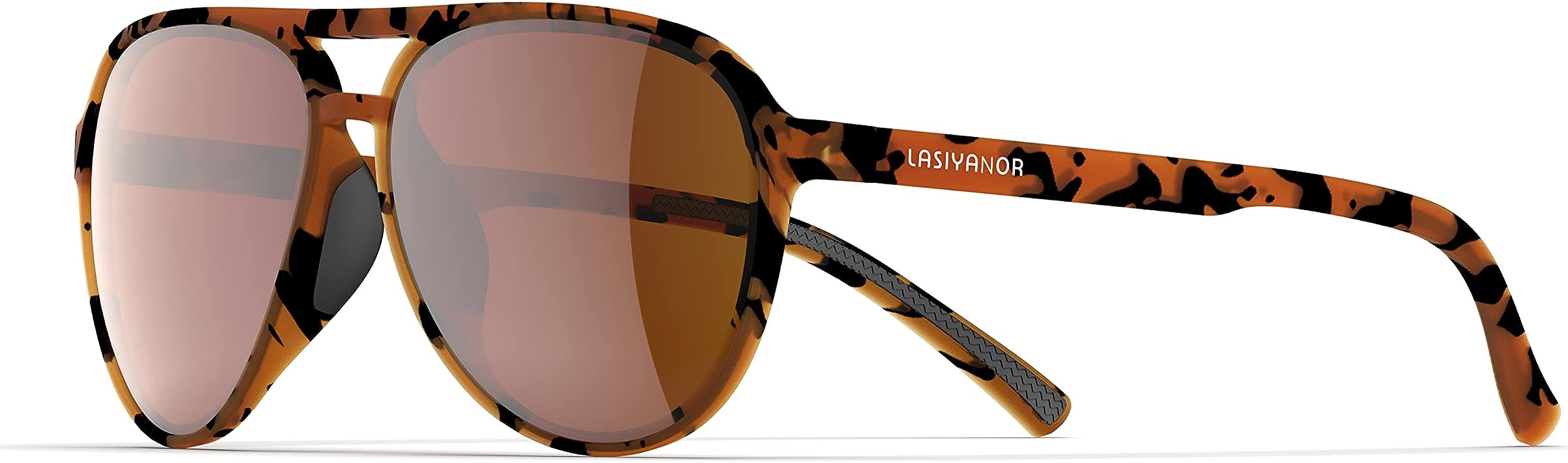 Lasiyanor Lightweight TAC Polarized Tinted Classic Vintage Retro 70s Sunglasses, TR-90 Frame for ... | Amazon (US)