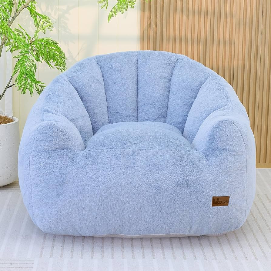 Giant Bean Bag Chair for Adults, Teens and Kids, Cozy Fluffy Corduroy Beanbag Chair with Filler, ... | Amazon (US)