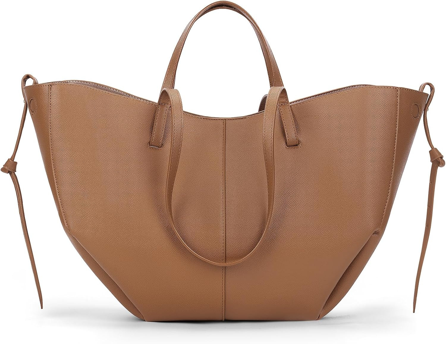 Work Bag Faux Leather Tote Bag for Women Trendy Handbag Purse Fall Shoulder Bag with Magnetic Closure | Amazon (US)