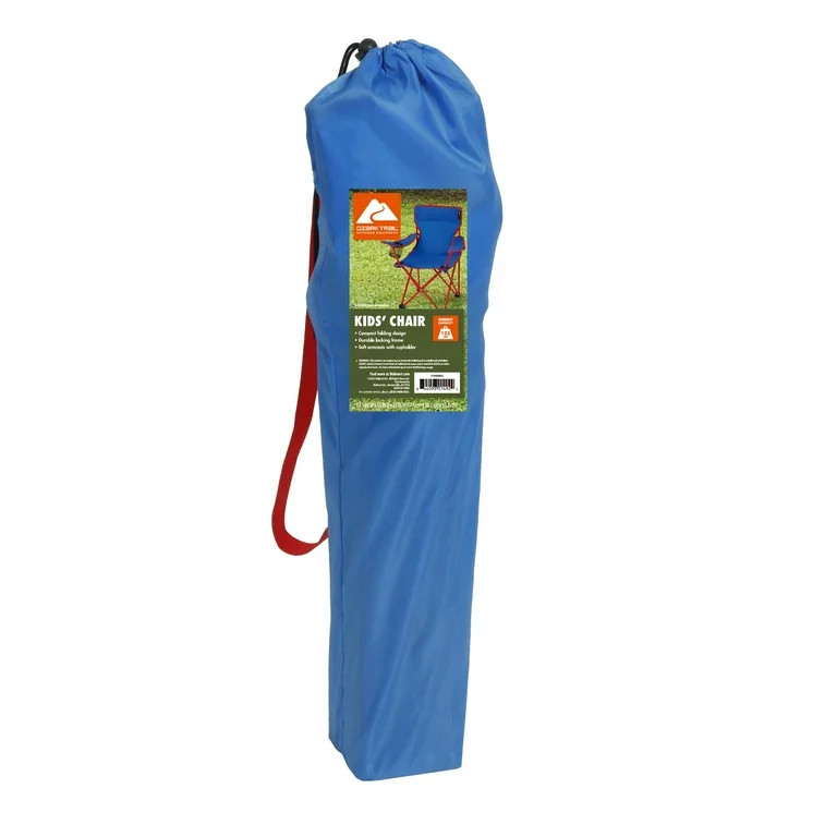 Ozark Trail Quad Camp Chair with Cupholder for Kids, Blue, Child Use | Walmart (US)