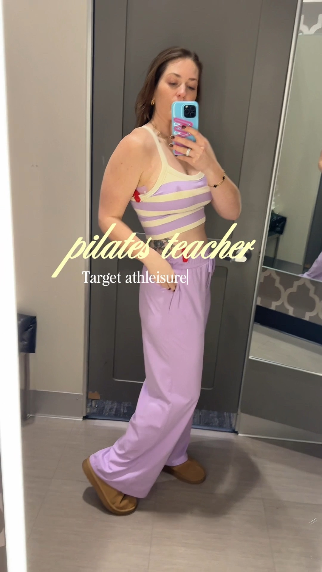 this purple racerback has so much more built-in support than I expected. the pants are casual and breezy. crop is already oversized so don't size up more than usual. can't wait to rock these to my morning pilates classes 💜🦄✨🪩

#LTKFindsUnder50 #LTKfitnessgoals #LTKmorningroutine