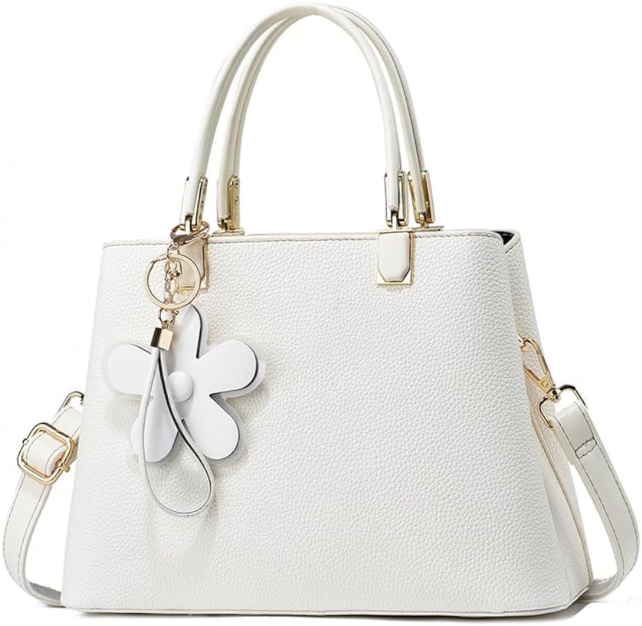 Handbags for Women Vegan Leather Tote Bag Women's Top Handle Purse with Zipper Satchel Bag for La... | Amazon (US)