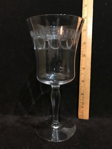 Fostoria Sherman Water Glass~ Antique Needle Etch~ 7" High ~ Elegant!!  | eBay | eBay US