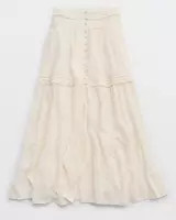 Aerie Boho Button Maxi Skirt | Aerie