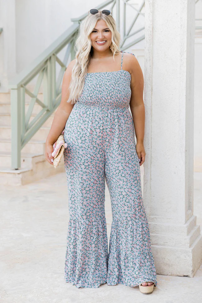 Aware Of This Floral Flare Leg Jumpsuit | Pink Lily