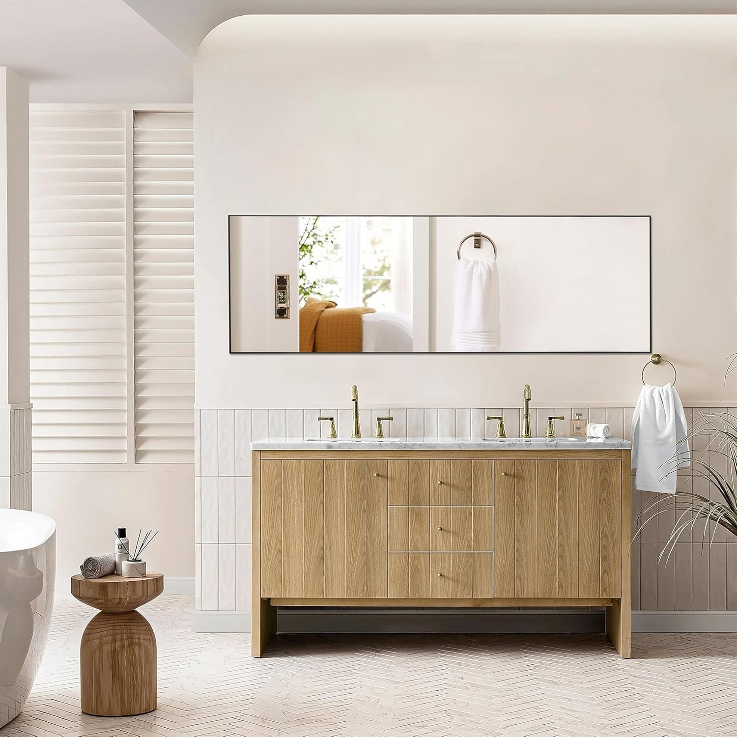 OLIXIS Full Length Mirror 64"x21" for Bedroom, Full Body Mirror with Stand, Hanging or Leaning fo... | Amazon (US)