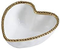 Pampa Bay Love is in the Air Heart Porcelain Bowl, White with Gold Trim | Amazon (US)