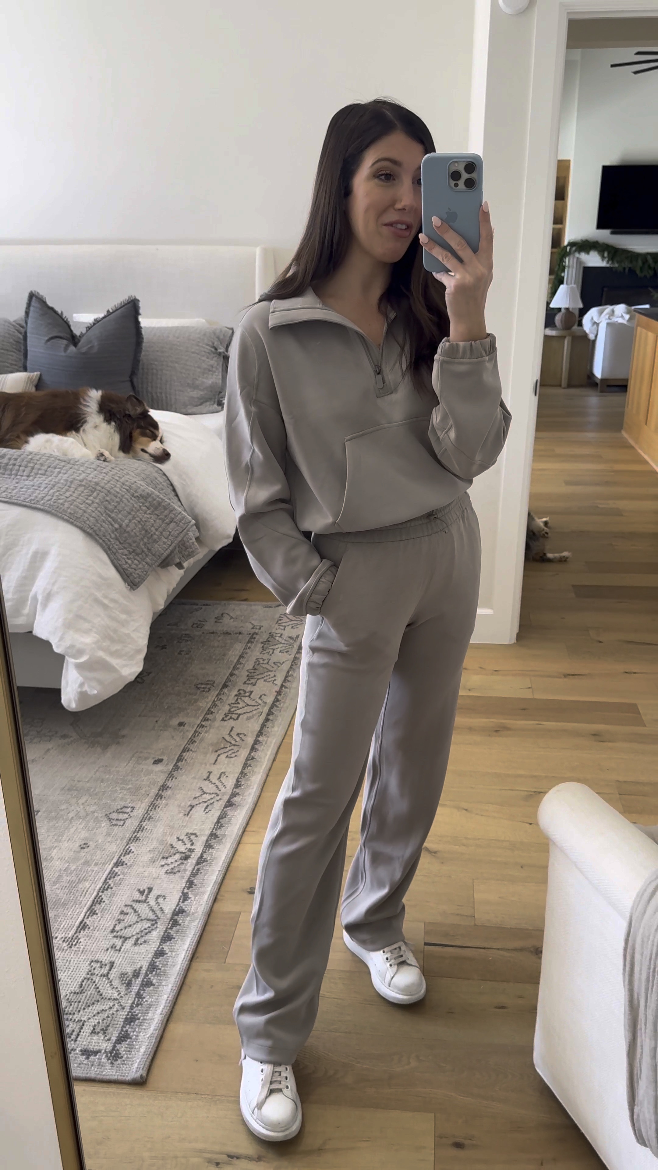 Lululemon gift idea for anyone on your list! I’m wearing color riverstone, but the pants are on sale for $89 in the Rhino gray color— you have to use the lulu app! Their softstreme line is soooo soft!

Matching set / winter set / gift guide#LTKCyberWeek 

#LTKGiftGuide #LTKSaleAlert