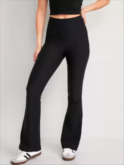 Extra High-Waisted PowerSoft Rib-Knit Flare Pants for Women