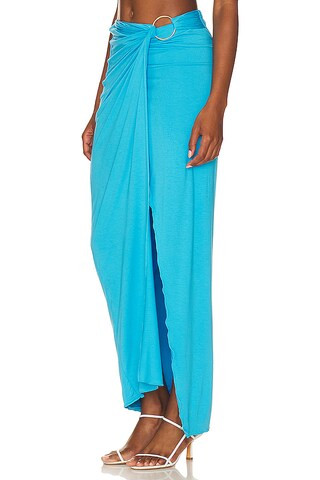 x REVOLVE Ring Detail Maxi Skirt in Ocean Blue | Revolve Clothing (Global)