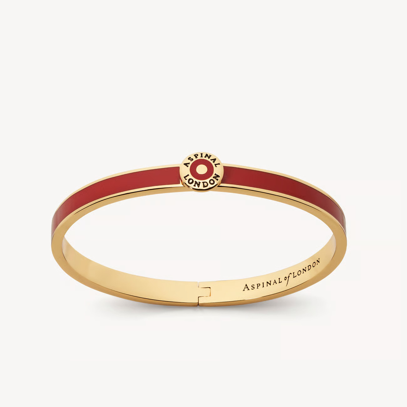 Thin Enamel Bangle

        
            
            Cardinal Red Enamel & 18ct Gold Plated | Aspinal of London US
