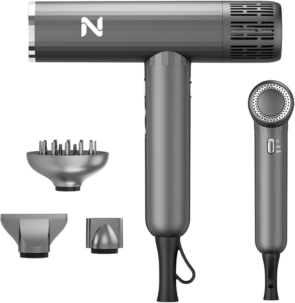 Ionic Professional Hair Dryer with Diffuser for Curly Hair,1600W&110000RPM High Speed Blow Dryer ... | Amazon (US)