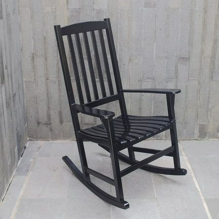 Mainstays Outdoor Rocking Chair, Black | Walmart (US)