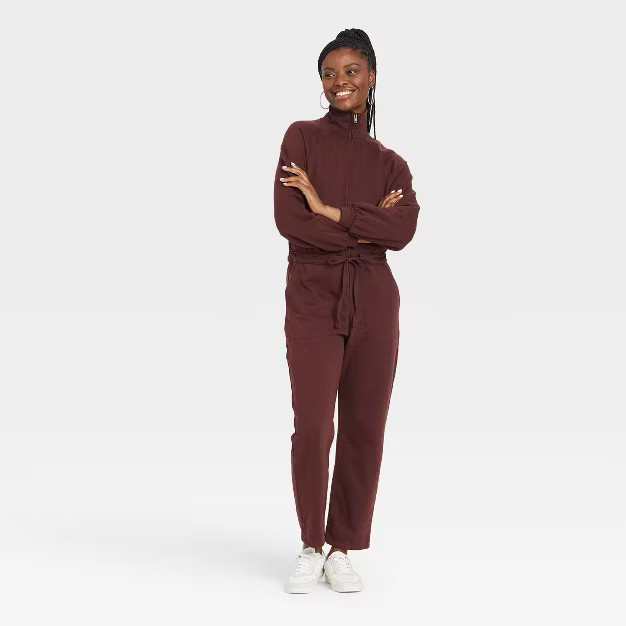 Women's Long Sleeve Fleece Jumpsuit - Universal Thread™ | Target