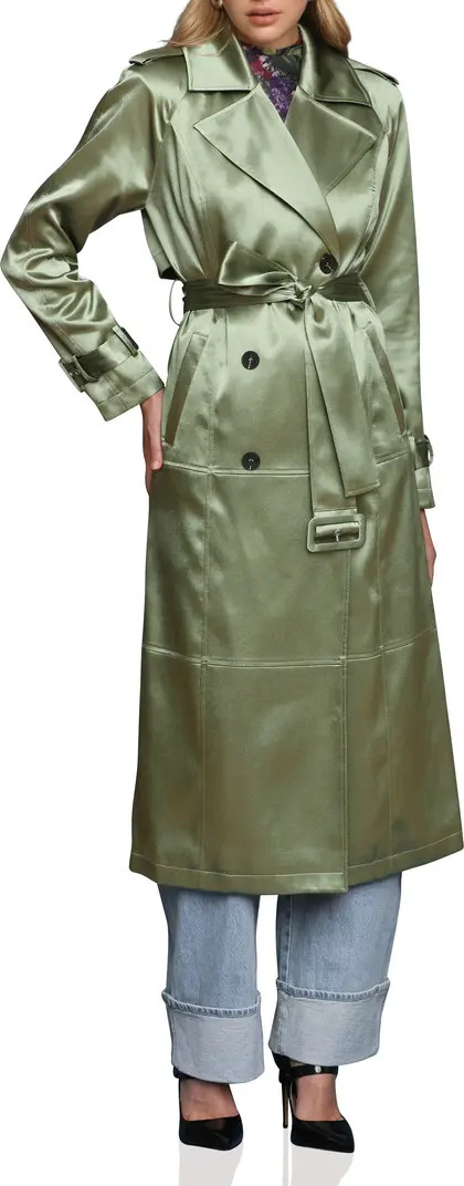 Avec Les Filles Double Breasted Satin Coat | Nordstromrack | Nordstrom Rack