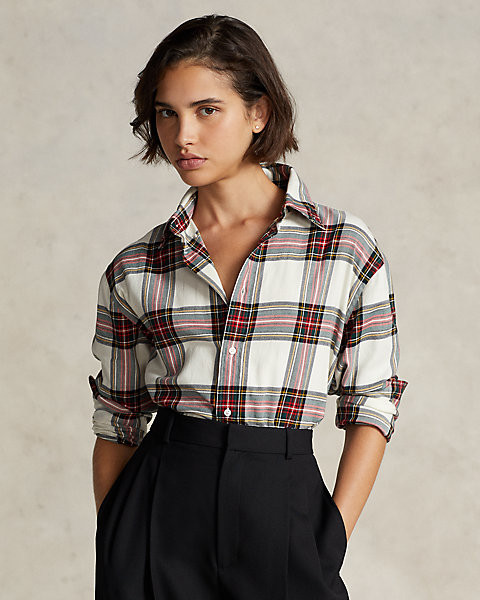 Plaid cotton twill shirt | Ralph Lauren (FR)