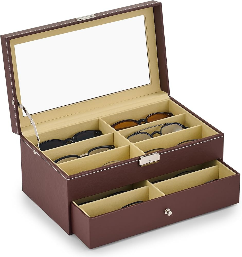 CO-Z Sunglasses Organizer with 12 Slots, Multiple Eyeglasses Eyewear Display Case for Women Men | Amazon (US)