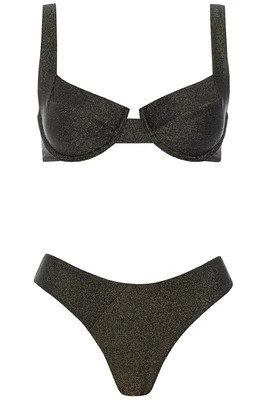 Laguna Bikini Black Lurex Set | VETCHY LLC