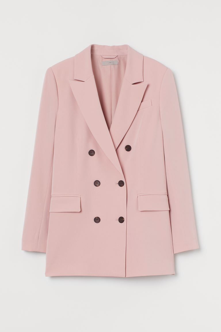 Double-breasted jacket in woven fabric with peak lapels. Chest pocket, flap front pockets, decora... | H&M (UK, MY, IN, SG, PH, TW, HK)
