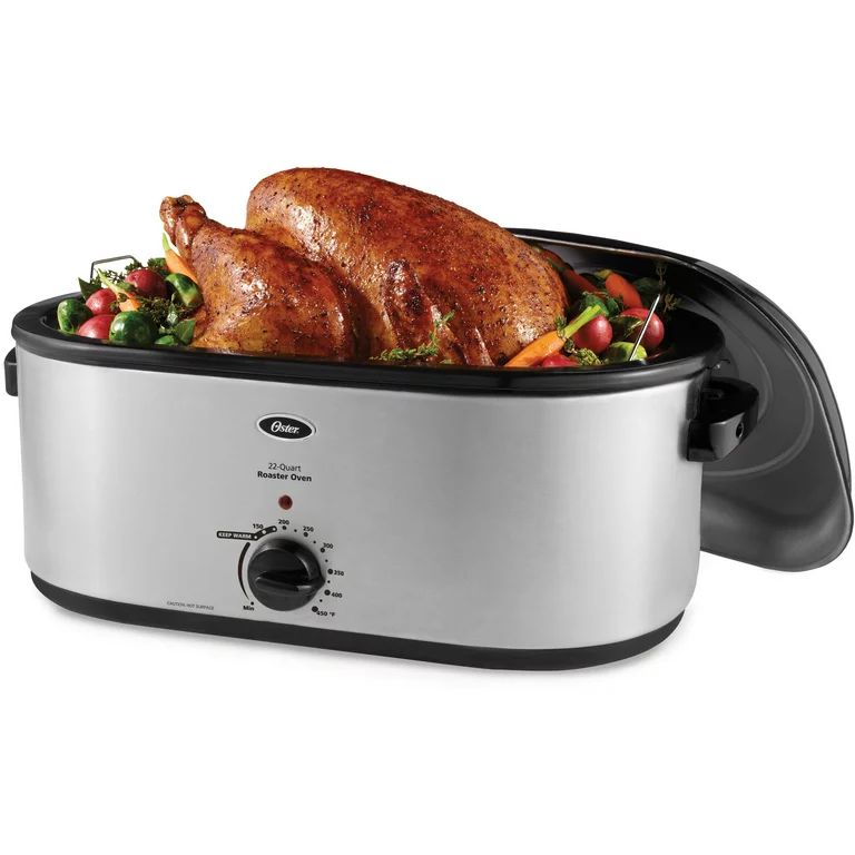 Oster 22 Quart Roaster Oven with Self-Basting Lid, Stainless Steel | Walmart (US)