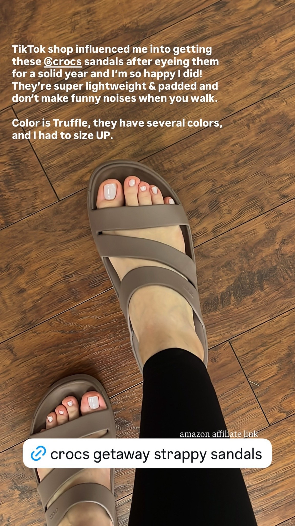 The cutest, most comfy Crocs sandals! So glad I bought them! Color is Truffle, and I had to size up. 

#summerstyle #pedicure #sandals

#LTKSeasonal #LTKootd #LTKBeauty
