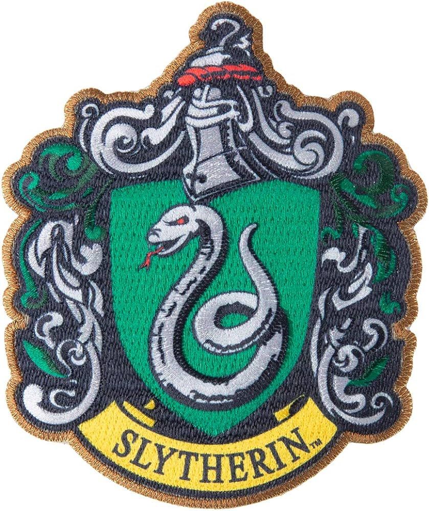 Simplicity Harry Potter Slytherin House Emblem Applique Clothing Iron On Patch, 3.5'' x 4.15 | Amazon (US)