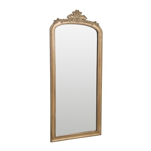 PILIHOME Vintage Gold Full Length Mirror - 60x25 inch, Antique Floor Mirror Leaning, Baroque Ornate Full Body Wall Mirror for Bedroom, Living Room, Entryway | Solid Wood | Amazon (US)