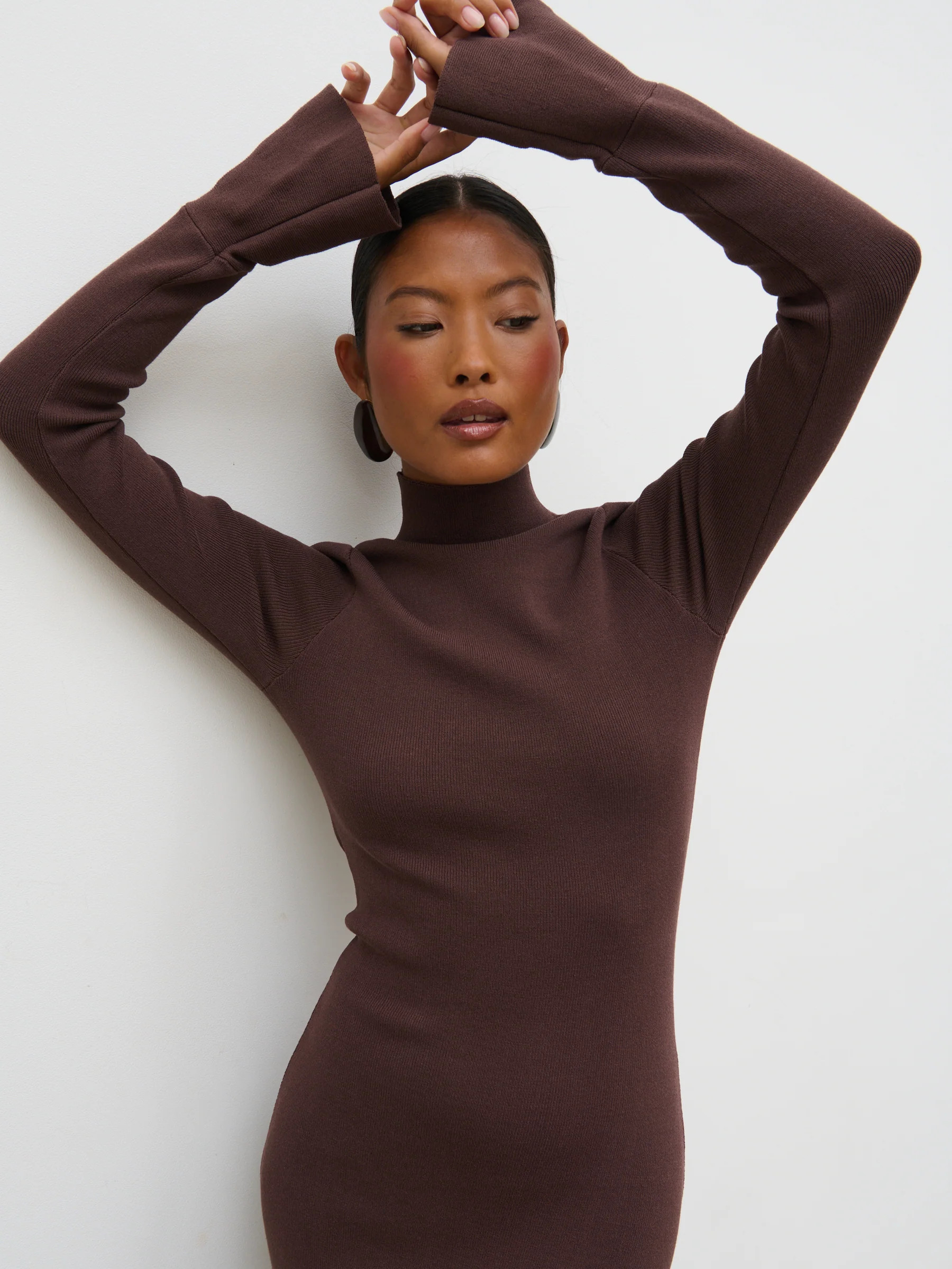 Alina High Neck Knit Midaxi Dress | Pretty Lavish (UK)