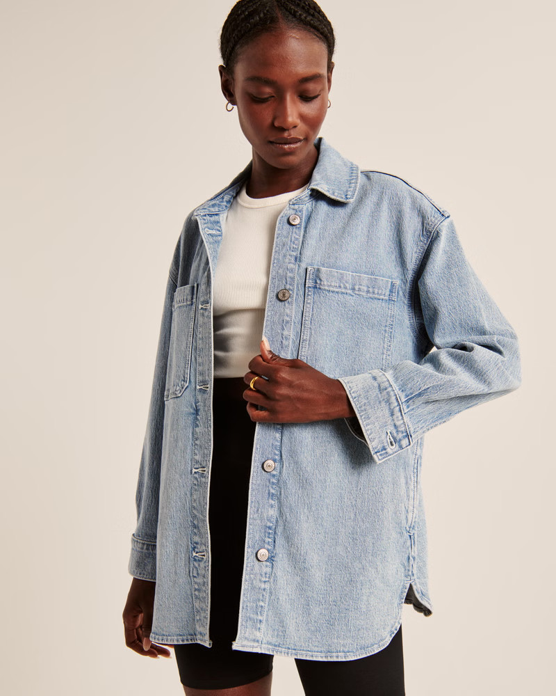 Denim Shirt Jacket | Abercrombie & Fitch (US)