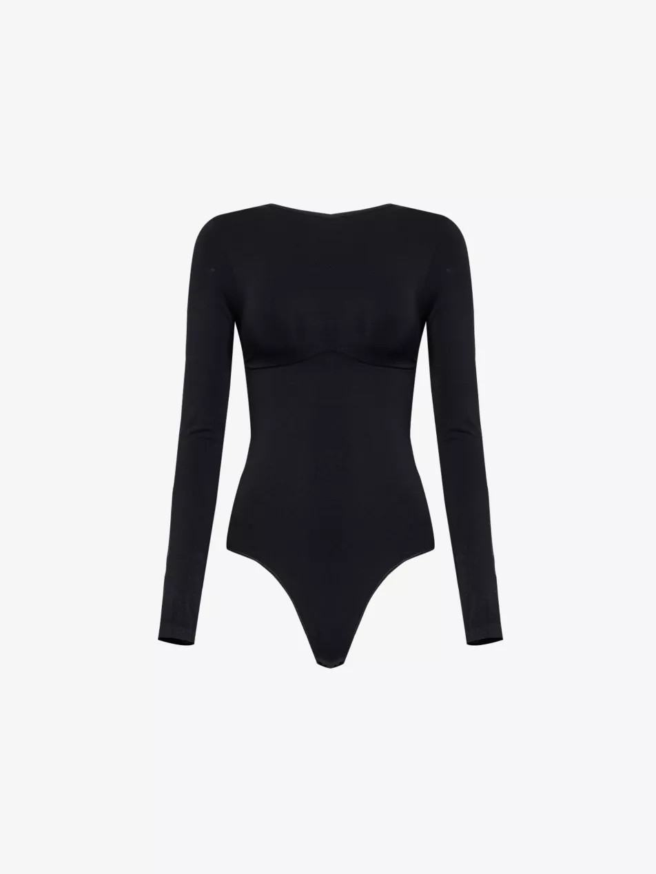 Shaping long-sleeve stretch-woven bodysuit | Selfridges