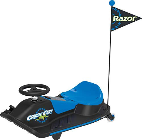 Razor Crazy Cart Shift Electric Go Kart for Kids Ages 6+ - 12V Drifting System, High/Low Speed Switch, Simplified Drifting, Riders up to 120 lbs, Black/Blue | Amazon (US)