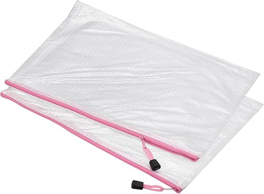 MECCANIXITY Mesh Zipper Bags, A3 Size Plastic Zip File Pouch Document Folders for Home Office Tra... | Amazon (US)