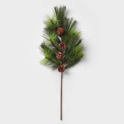 36in Long Needle and Pinecone Front Porch Holiday Arrangement Stem Pick - Wondershop&#8482; | Target