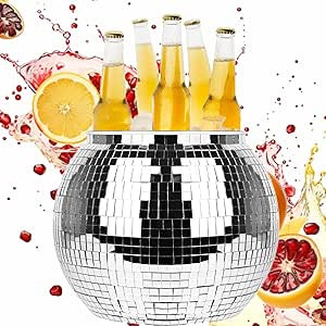 Disco Ball Ice Bucket Beverage Tubs Disco Ball Bowl Vase Cup Drink Bucket for Parties,Large Retro... | Amazon (US)