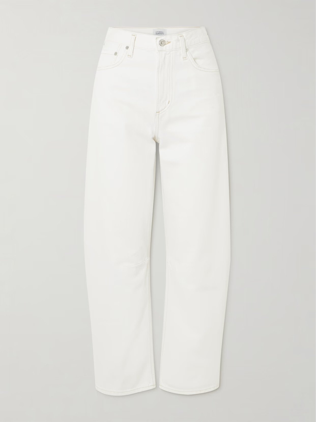 Citizens of Humanity - Miro Relaxed High-rise Barrel-leg Jeans - White | NET-A-PORTER (US)