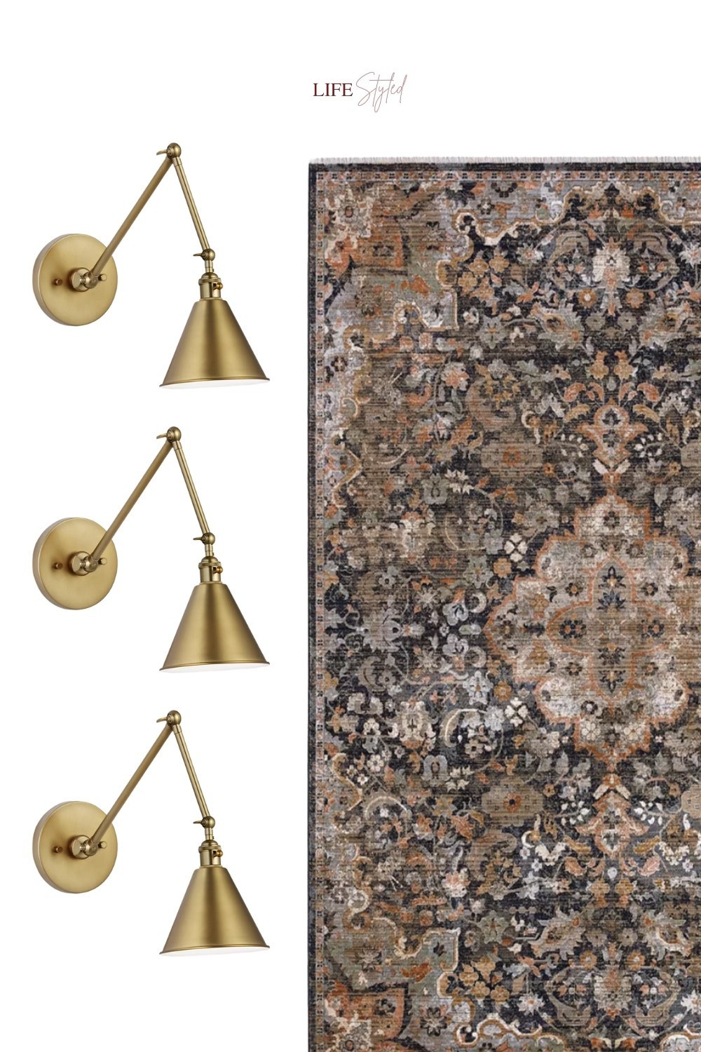 
Vintage-inspired warmth meets functional elegance ✨ The Sari rug brings rich, distressed color and textured fringe, while the adjustable steel sconce adds a sleek, minimalist glow. Together they create a cozy, sophisticated moment in any space. 🪴

Black Friday and Cyber Monday scrolling calls for elite Christmas gifts like this 💅🎁🔥

#LTKCyberWeek #LTKGiftGuide #LTKHome