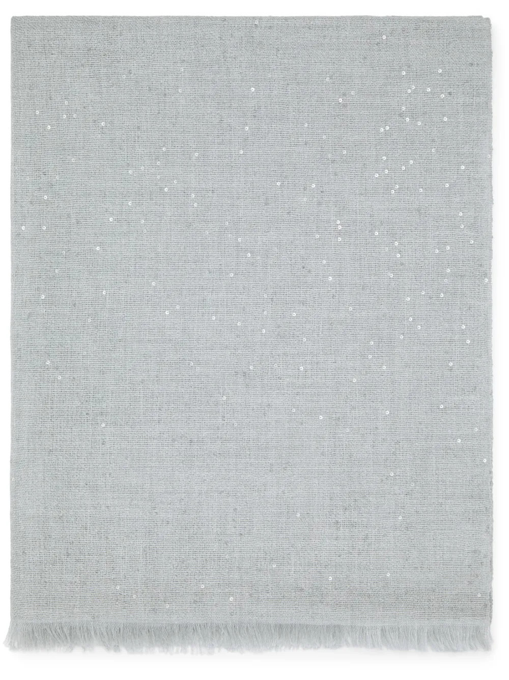 Brunello Cucinelli fringed sequin scarf - Grey | Farfetch Global