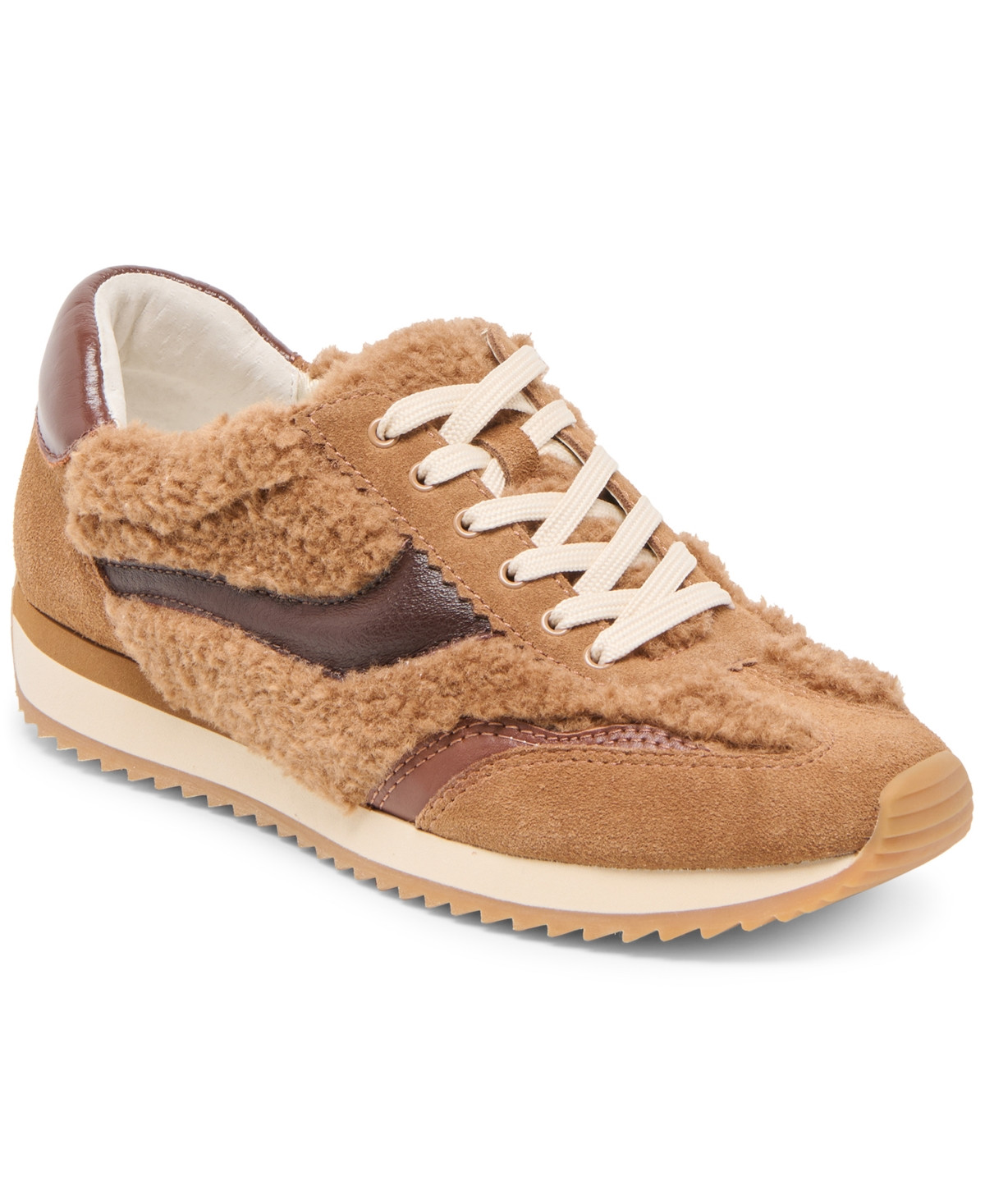 Dolce Vita Women's B.ntcd Plush Lace-Up Retro Jogger Sneakers - Brown Plush | Macy's