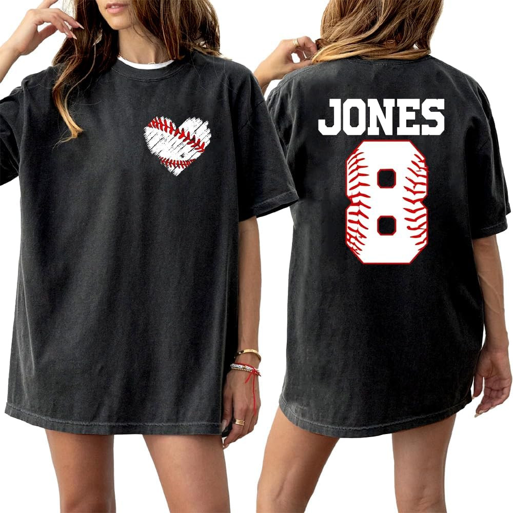 Custom Baseball Mom Sweatshirt for Women, Baseball Number Shirt, Baseball Player Shirt, Baseballs... | Amazon (US)