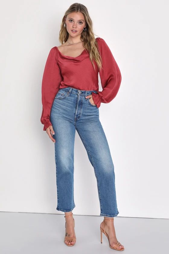 Ribcage Straight Medium Wash Ankle Jeans | Lulus (US)