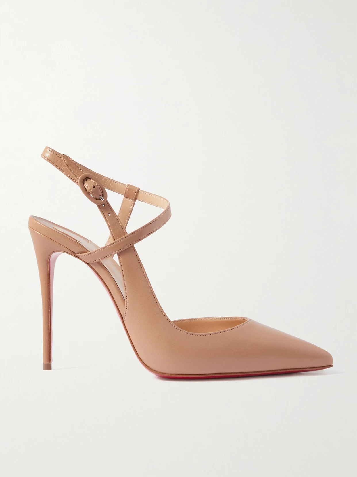 Christian Louboutin - Jenlove 100 Leather Slingback Pumps - Pink | NET-A-PORTER (US)