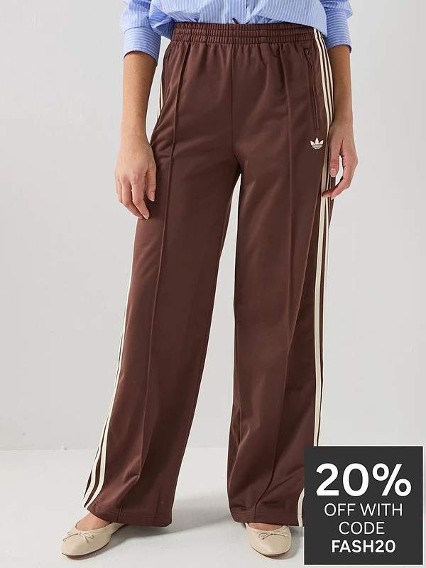 adidas Originals Women's Firebird Loose Tracksuit Pants - Brown | Very (UK)