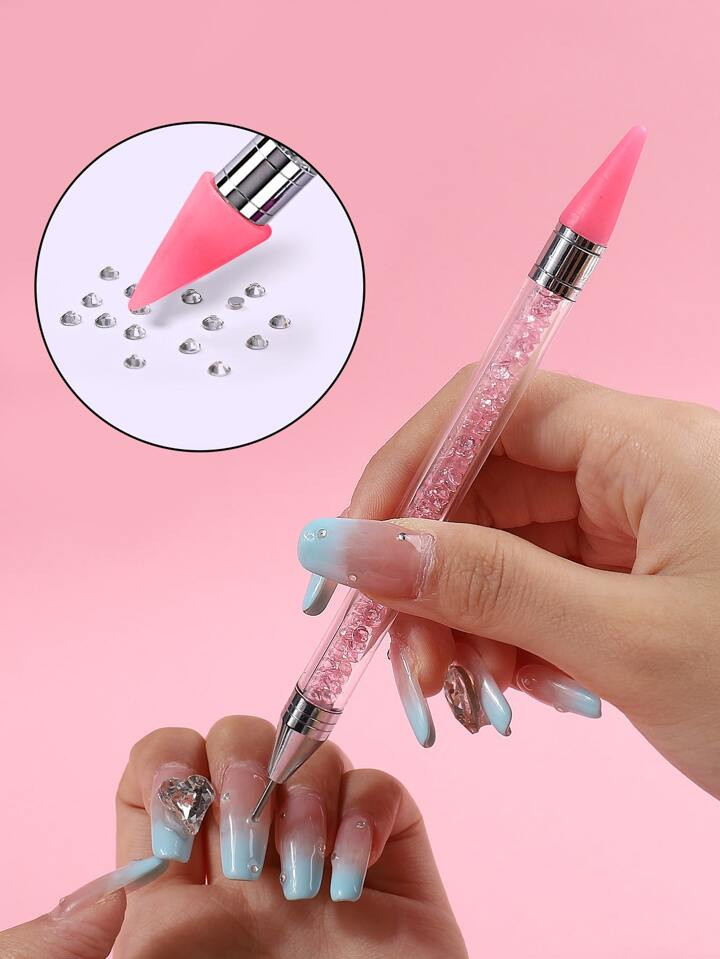 Nail Art Bead Pen With Wax Head And Self-Adhesive Function, Dual End Design For Picking Up And Re... | SHEIN